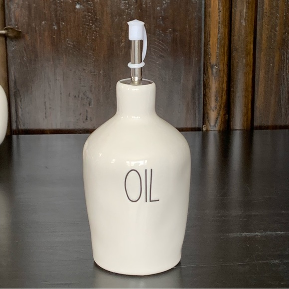 OIL & VINEGAR Rae Dunn Oil & Vinegar Ceramic Cruet Bottle Set - Picture 3 of 12